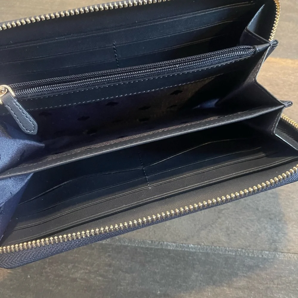 Kate Spade Turquoise and Cream Zip Wallet - Picture 4 of 4